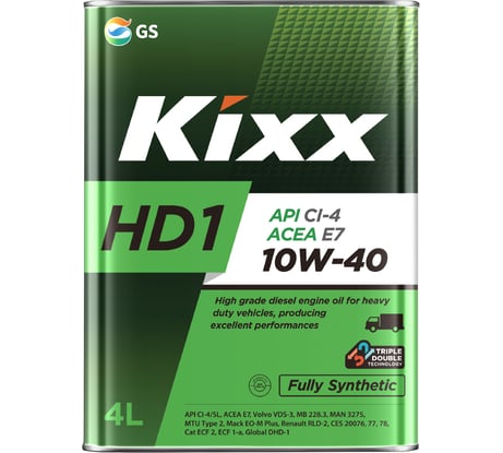 Моторное масло KIXX HD1 10W40, синтетическое, 4 л L206144TE1