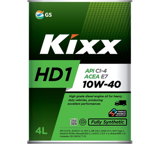 Моторное масло KIXX HD1 10W40, синтетическое, 4 л L206144TE1 1