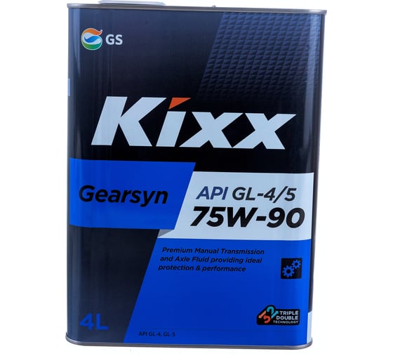 Трансмиссионное масло KIXX Gearsyn GL-4/5, 75W90, синтетическое, 4 л L296344TE1