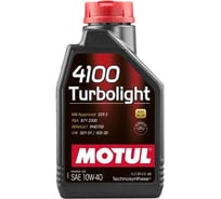 Моторное масло MOTUL 4100 TURBOLIGHT 10W40 1 л 111693