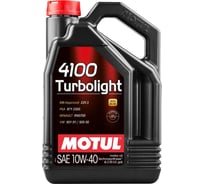 Моторное масло MOTUL 4100 TURBOLIGHT 10W40 4 л 112933