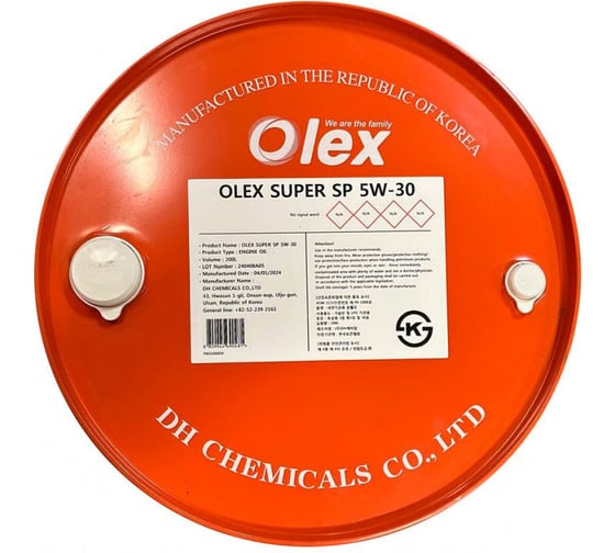 Моторное масло OLEX 200 л. Super SP 5W-30 PK01006D0