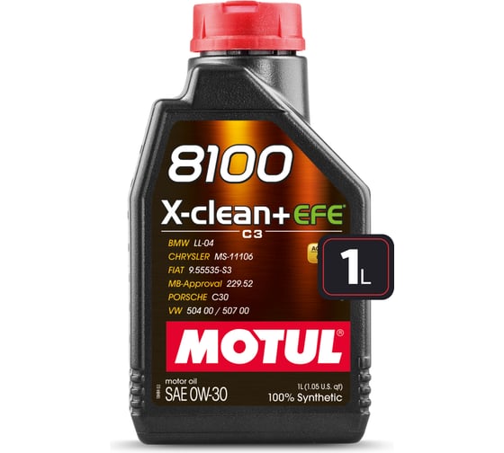 Моторное масло MOTUL 8100 X-CLEAN+ EFE 0W30 1 л 113091
