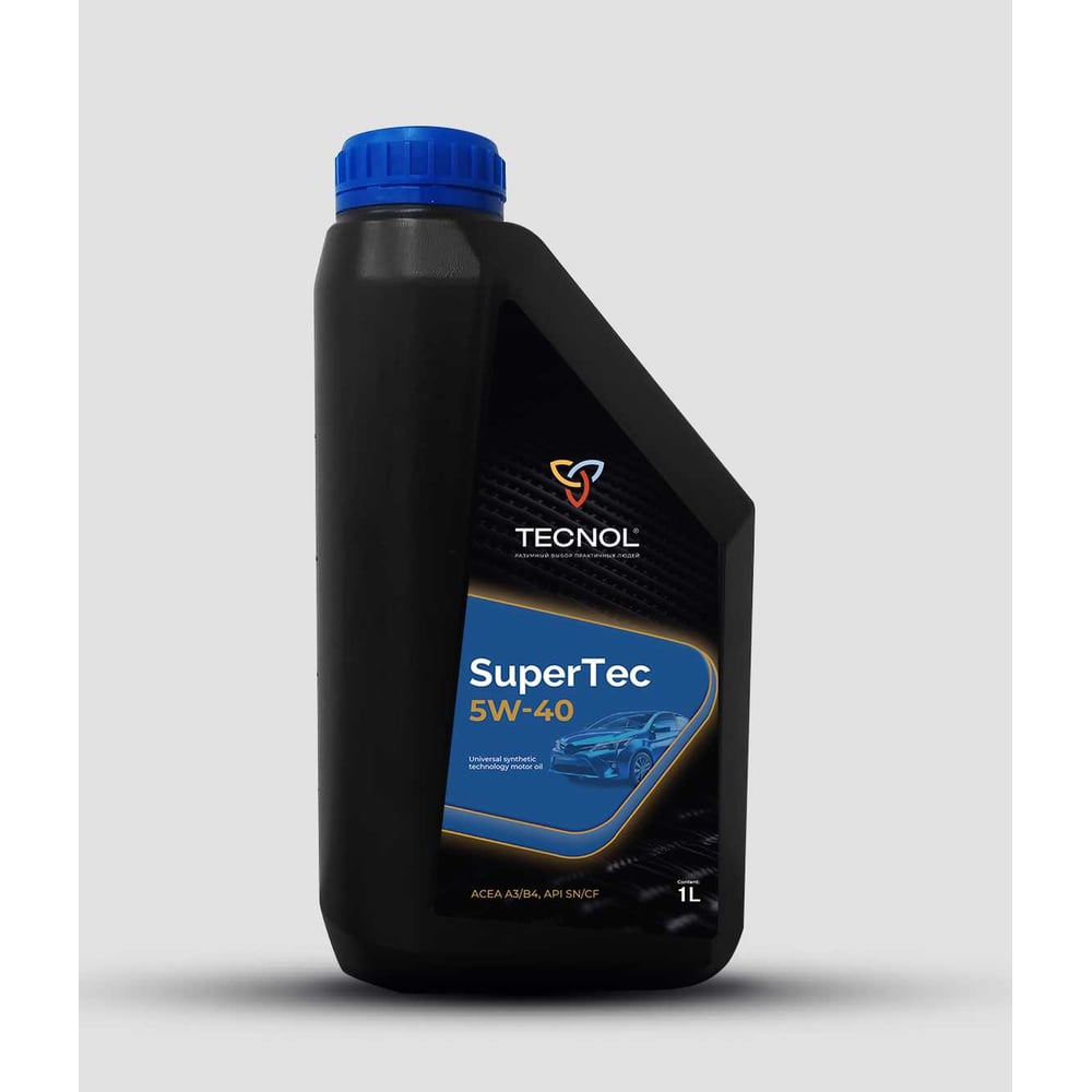 Масло TECNOL SuperTec 5w40 API SN/CF универсальное синтетическое ...