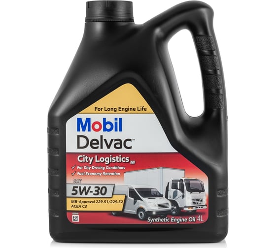 Моторное масло MOBIL Delvac City Logistics M 5W30 синтетическое 4 л 153904 1
