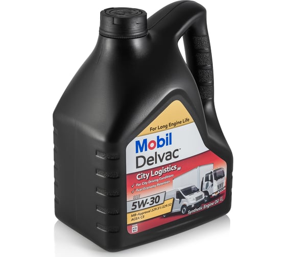 Моторное масло MOBIL Delvac City Logistics M 5W30 синтетическое 4 л 153904