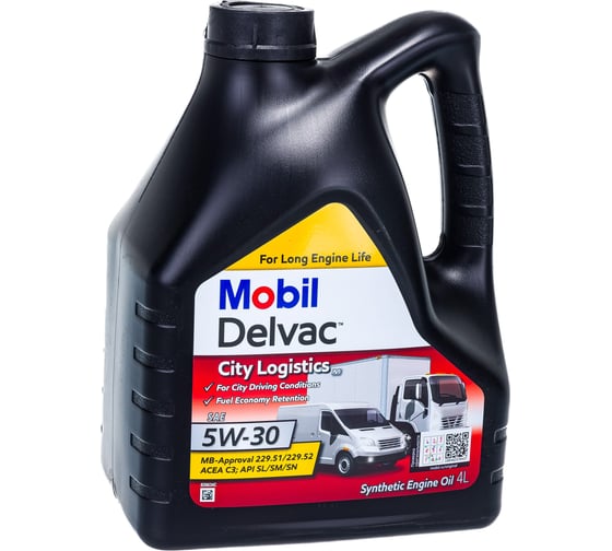 Моторное масло MOBIL Delvac City Logistics M 5W30 синтетическое 4 л 153904