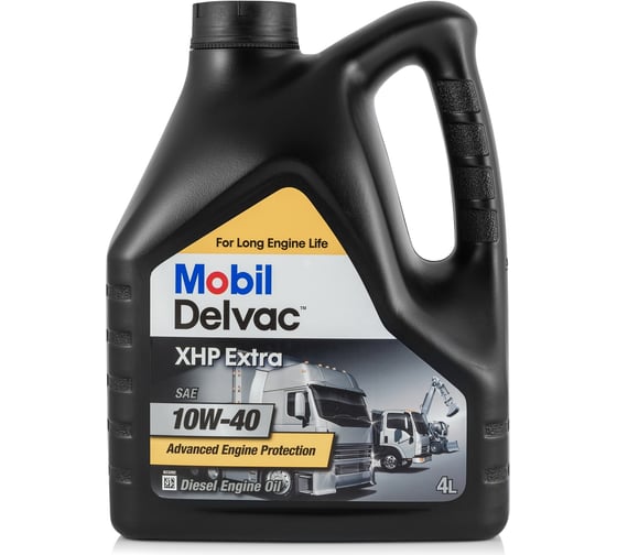 Моторное масло MOBIL Delvac XHP Extra 10W40 синтетическое 4 л 152657