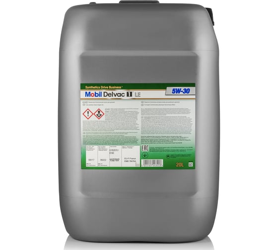 Моторное масло MOBIL Delvac 1 LE 5W30 синтетическое 20 л 152707 1