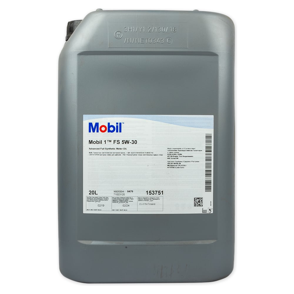 Моторное масло MOBIL 1 FS 5W30 синтетическое 20 л 153751 - выгодная ...