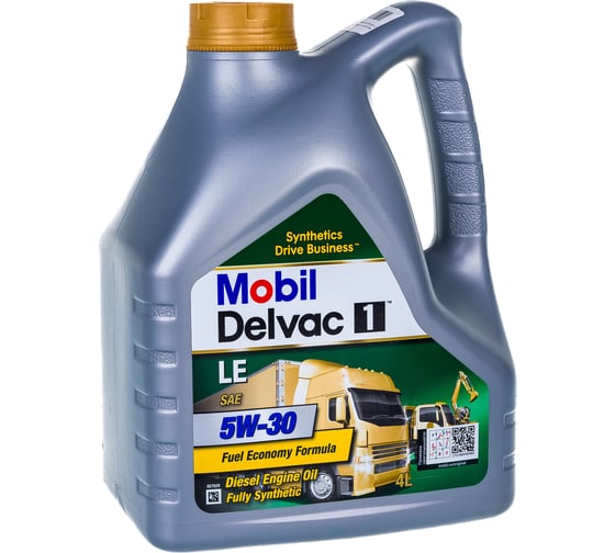 Моторное масло MOBIL Delvac 1 LE 5W30 синтетическое 4 л 152664