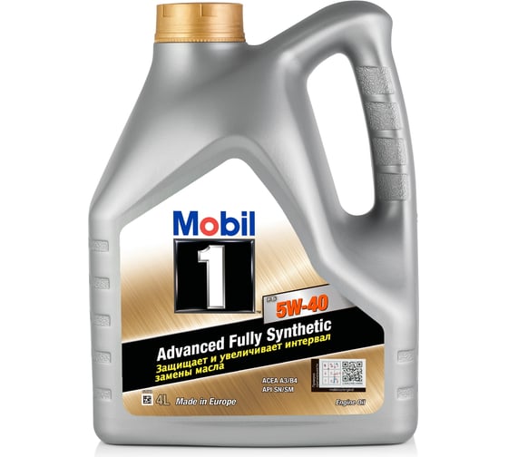 Моторное масло MOBIL 1 FS 5W40 синтетическое 4 л 155578