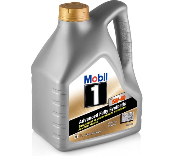 Моторное масло MOBIL 1 FS 5W40 синтетическое 4 л 155578