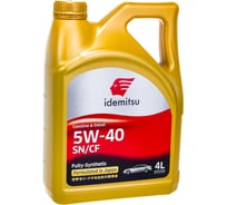 Моторное масло IDEMITSU FULLY-SYNTHETIC, 5W-40, SN/CF, 4 л 30015048-746