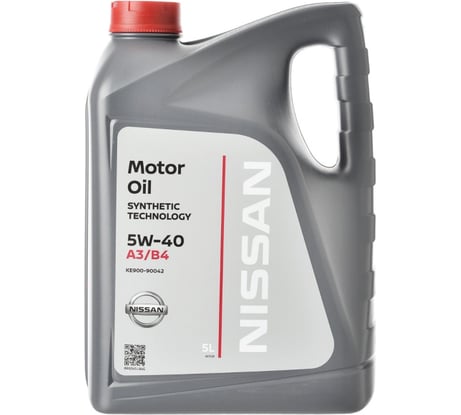 Моторное масло NISSAN SAE 5W-40, 5 л KE90090042