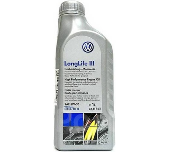 Моторное масло Vag LongLife 3 SAE 5W-30, 504.00/507.00, 1 л G052195M2 1