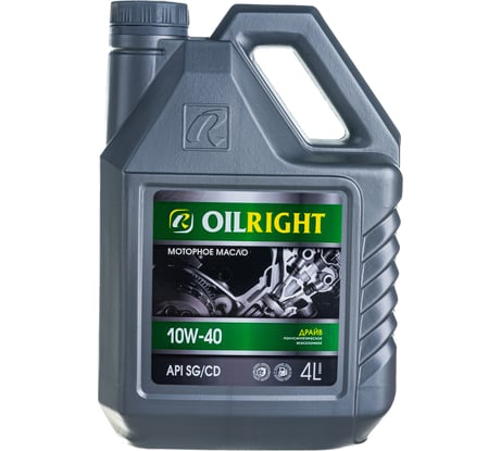 Моторное масло OILRIGHT 10W40, API SG/CD, полусинтетика, 4 л 2363