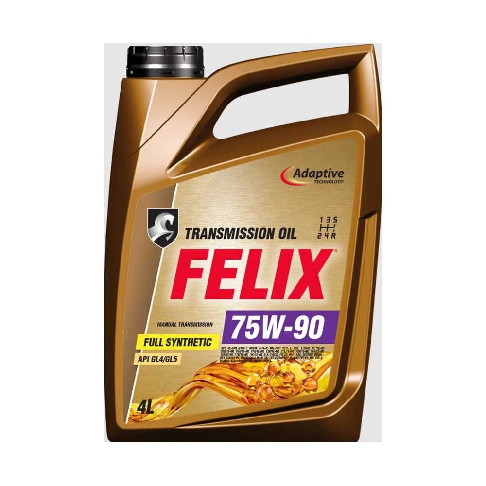 Масло трансмиссионное 75W90 TDL GL4/GL5 (4л) (Felix)