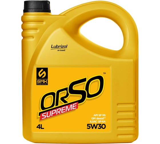Моторное масло SMK универс. Orso Supreme 530  5W-30 API SP RC 530ORSP004