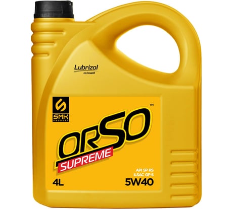Моторное масло SMK универс. Orso Supreme 540  5W-40 API SP RC 540ORSP004