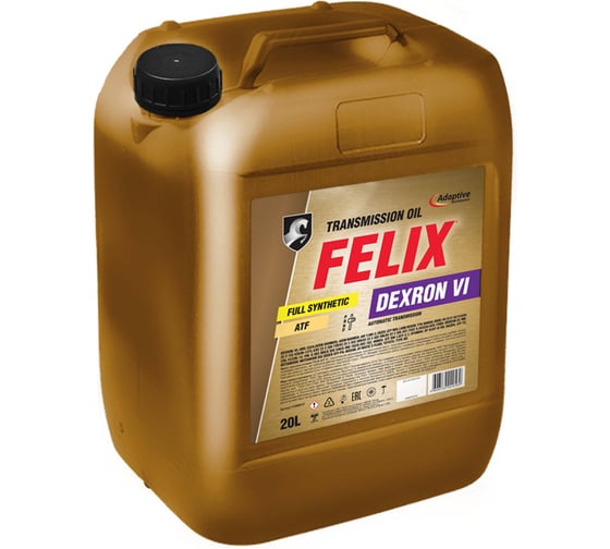 Масло трансмиссионное для автоматических коробок передач FELIX ATF VI 20л 410000157