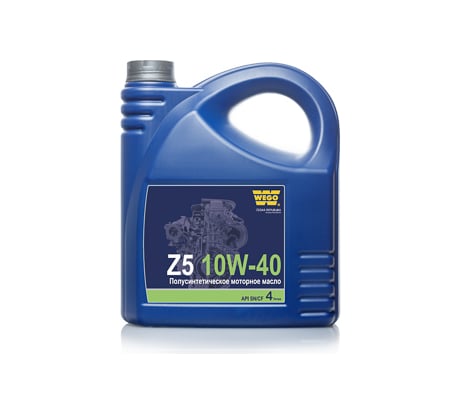 Моторное масло WEGO Z5 10W-40, SN/CF, полусинтетическое, 4 л 4627089061812