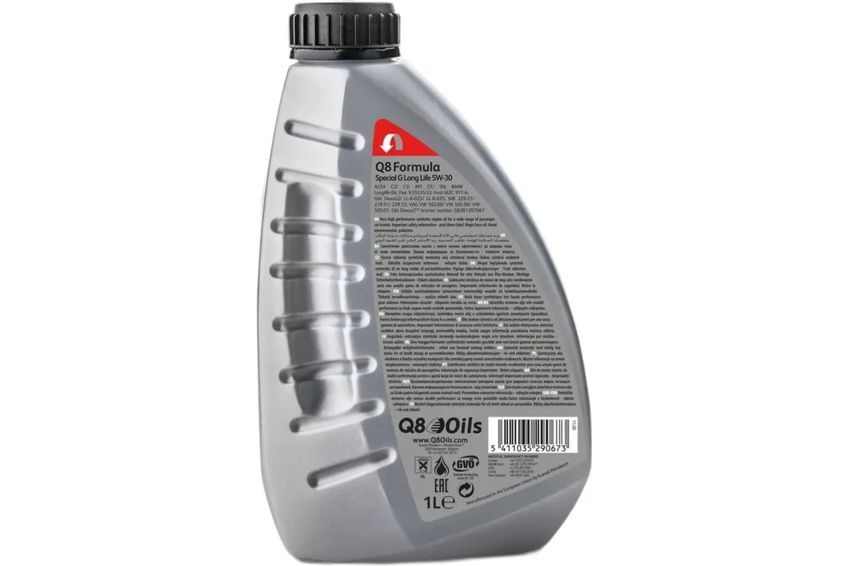 Моторное масло Q8 Q8Oils синтетическое, Formula Special G Long Life 5W ...
