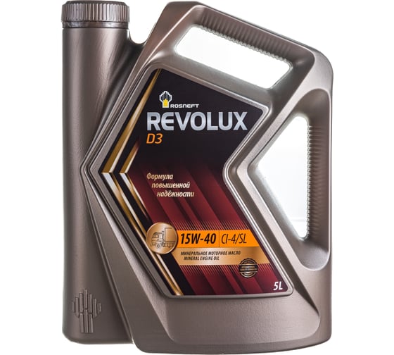 Моторное масло РОСНЕФТЬ Revolux D3 15W-40 CI-4-SL минер. кан. 5 л 40620850