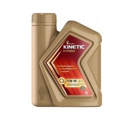 Трансмиссионное масло РОСНЕФТЬ Kinetic Hypoid 75W-90 GL-5 п-синт. кан. 1 л 40816132