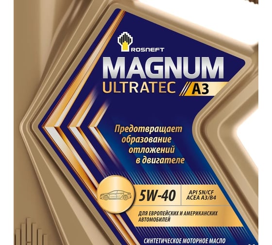 Моторное масло РОСНЕФТЬ Magnum Ultratec A3 5W-40 SN-CF синт. кан. 1 л 40816432