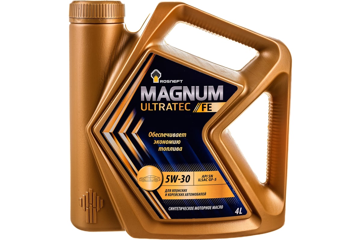 Моторное масло РОСНЕФТЬ Magnum Ultratec FE 5W-30 SN-CF синт. кан. 4 л  40816342 - выгодная цена, отзывы, характеристики, фото - купить в Москве и  РФ