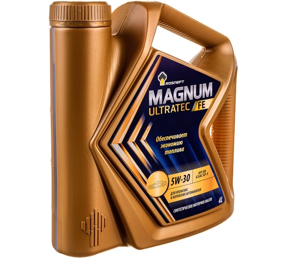 Моторное масло РОСНЕФТЬ Magnum Ultratec FE 5W-30 SN-CF синт. кан. 4 л 40816342