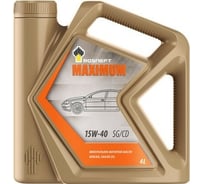 Моторное масло РОСНЕФТЬ Maximum 15W-40 SG-CD минер. кан. 4 л 40814442