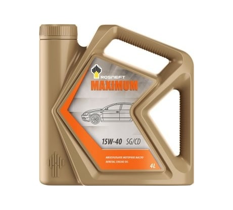 Моторное масло РОСНЕФТЬ Maximum 15W-40 SG-CD минер. кан. 4 л 40814442
