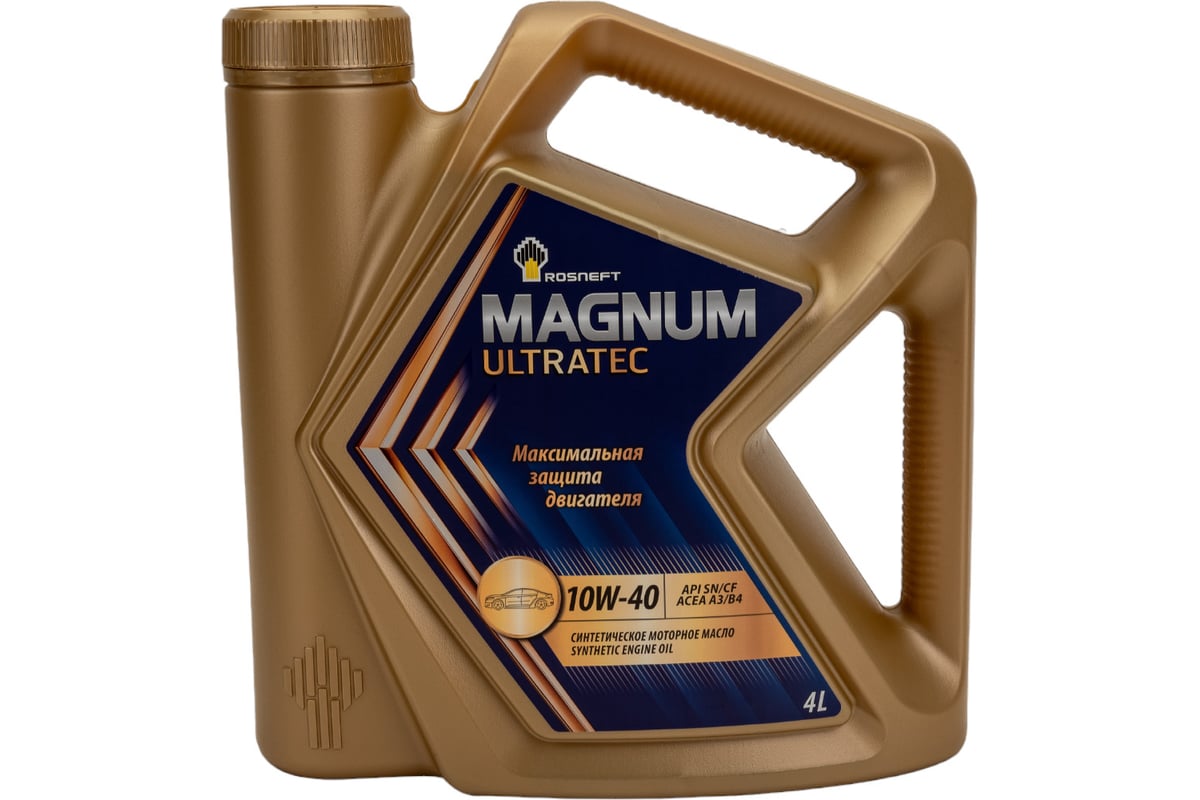 Моторное масло РОСНЕФТЬ Magnum Ultratec 10W-40 SN-CF синт. кан. 4 л  40814942 - выгодная цена, отзывы, характеристики, фото - купить в Москве и  РФ