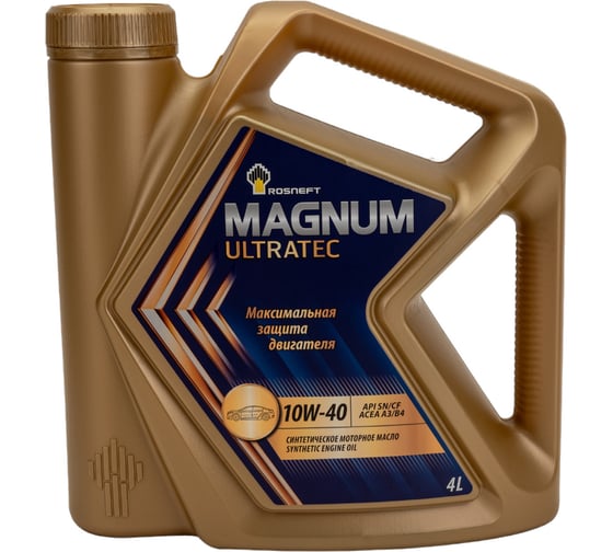 Моторное масло РОСНЕФТЬ Magnum Ultratec 10W-40 SN-CF синт. кан. 4 л 40814942