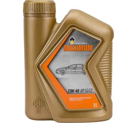 Моторное масло РОСНЕФТЬ Maximum 15W-40 SG-CD минер. кан. 1 л 40814432