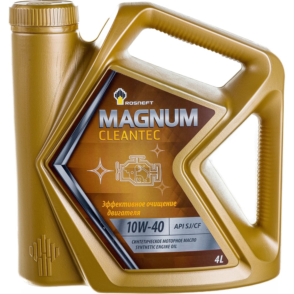 Моторное масло РОСНЕФТЬ Magnum Cleantec 10W-40 SJ-CF синт. кан. 4 л .
