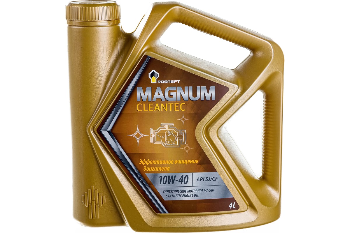 Моторное масло РОСНЕФТЬ Magnum Cleantec 10W-40 SJ-CF синт. кан. 4 л  40810042 - выгодная цена, отзывы, характеристики, фото - купить в Москве и  РФ