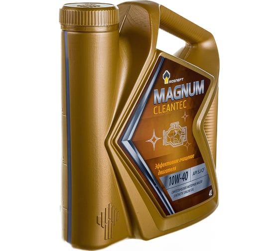 Моторное масло РОСНЕФТЬ Magnum Cleantec 10W-40 SJ-CF синт. кан. 4 л .