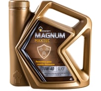 Полусинтетическое моторное масло Роснефть Magnum Maxtec 10W-40 SL-CF канистра 4 л 40814742