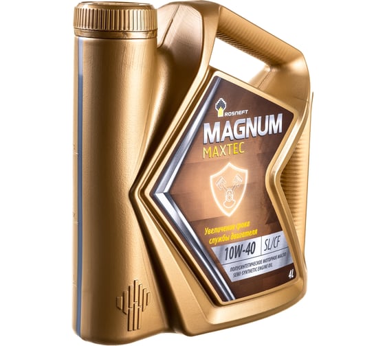Полусинтетическое моторное масло РОСНЕФТЬ Magnum Maxtec 10W-40 SL-CF ...