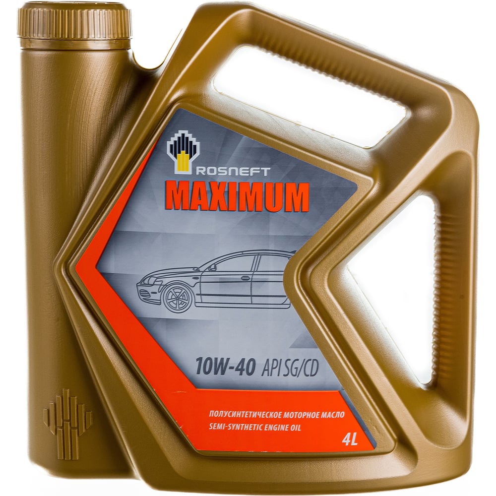 Моторное масло РОСНЕФТЬ Maximum 10W-40 SG-CD п-синт. кан. 4 л 40814342 .