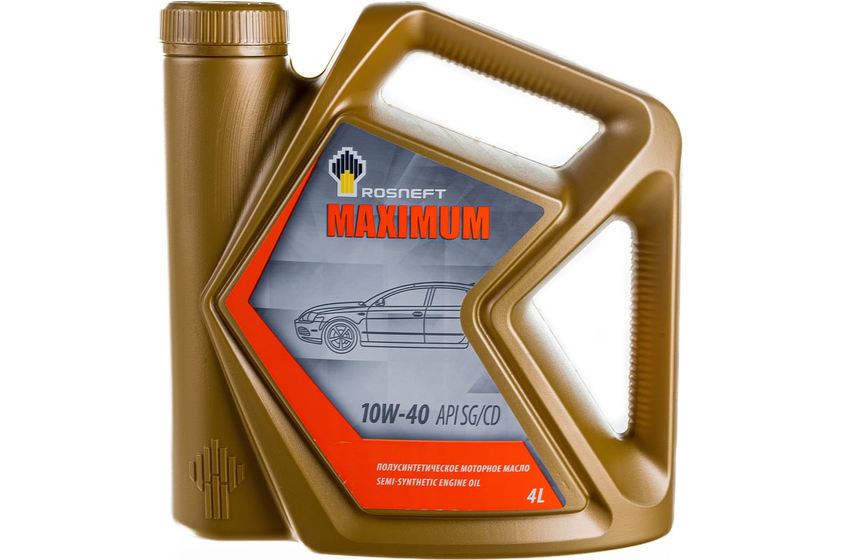 Моторное масло РОСНЕФТЬ Maximum 10W-40 SG-CD п-синт. кан. 4 л 40814342 .