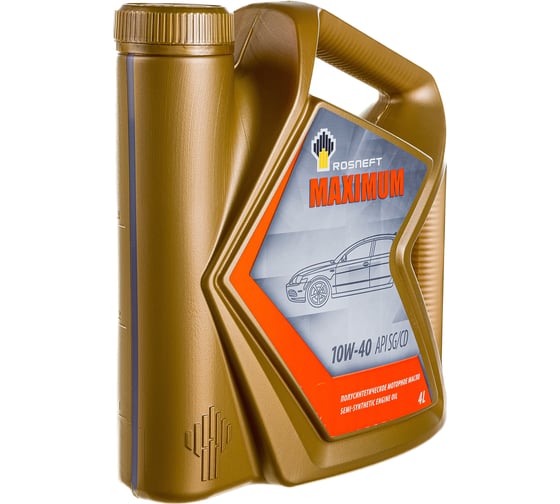Моторное масло РОСНЕФТЬ Maximum 10W-40 SG-CD п-синт. кан. 4 л 40814342