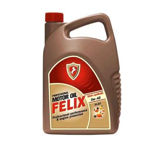 Моторное масло FELIX 5W-40, SL/CF, полусинтетика, 4 л 430900003 1