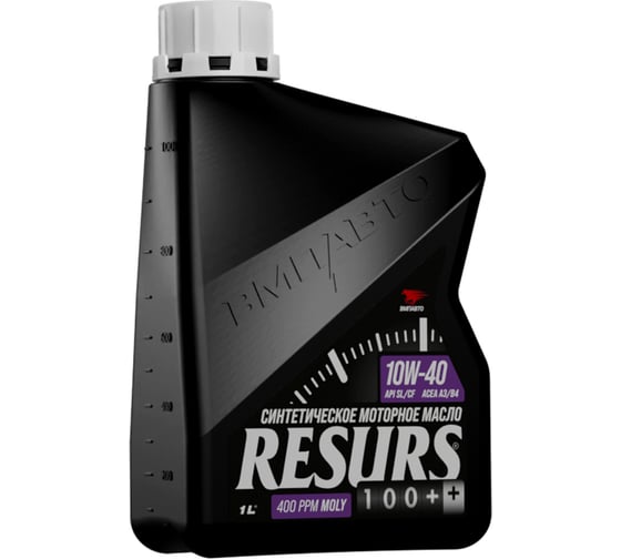 Моторное синтетическое масло ВМПАВТО Resurs 10w40 (A3/B4; SL/CF), канистра 1л 9297
