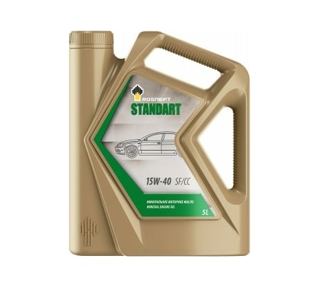 Моторное масло РОСНЕФТЬ Standart 15W-40 SF-CC минер. кан. 5 л 40815950