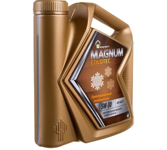 Моторное масло РОСНЕФТЬ Magnum Coldtec 5W-30 SN-CF синт. кан. 4 л 40813242