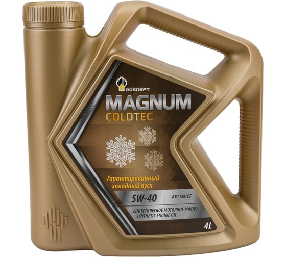 Моторное масло РОСНЕФТЬ Magnum Coldtec 5W-40 SN-CF синт. кан. 4 л 40813842 1